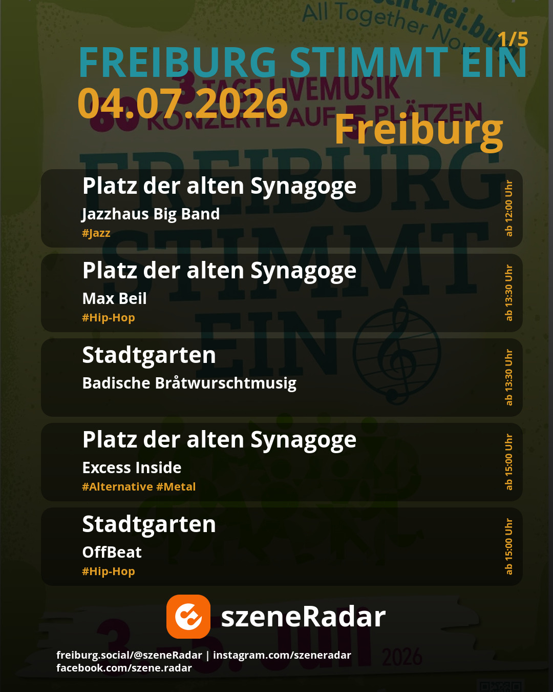 szene-Radar Social Media