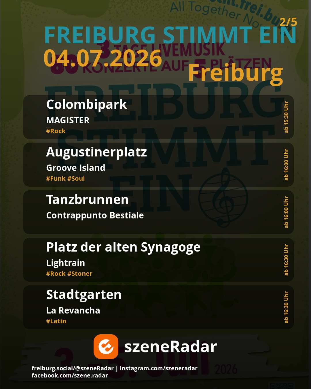 szene-Radar Social Media
