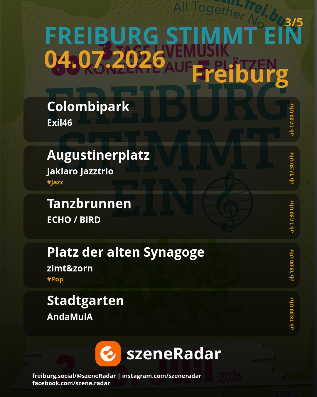 szene-Radar Social Media