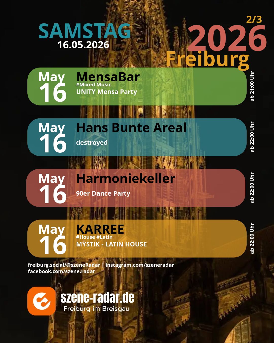szene-Radar Social Media