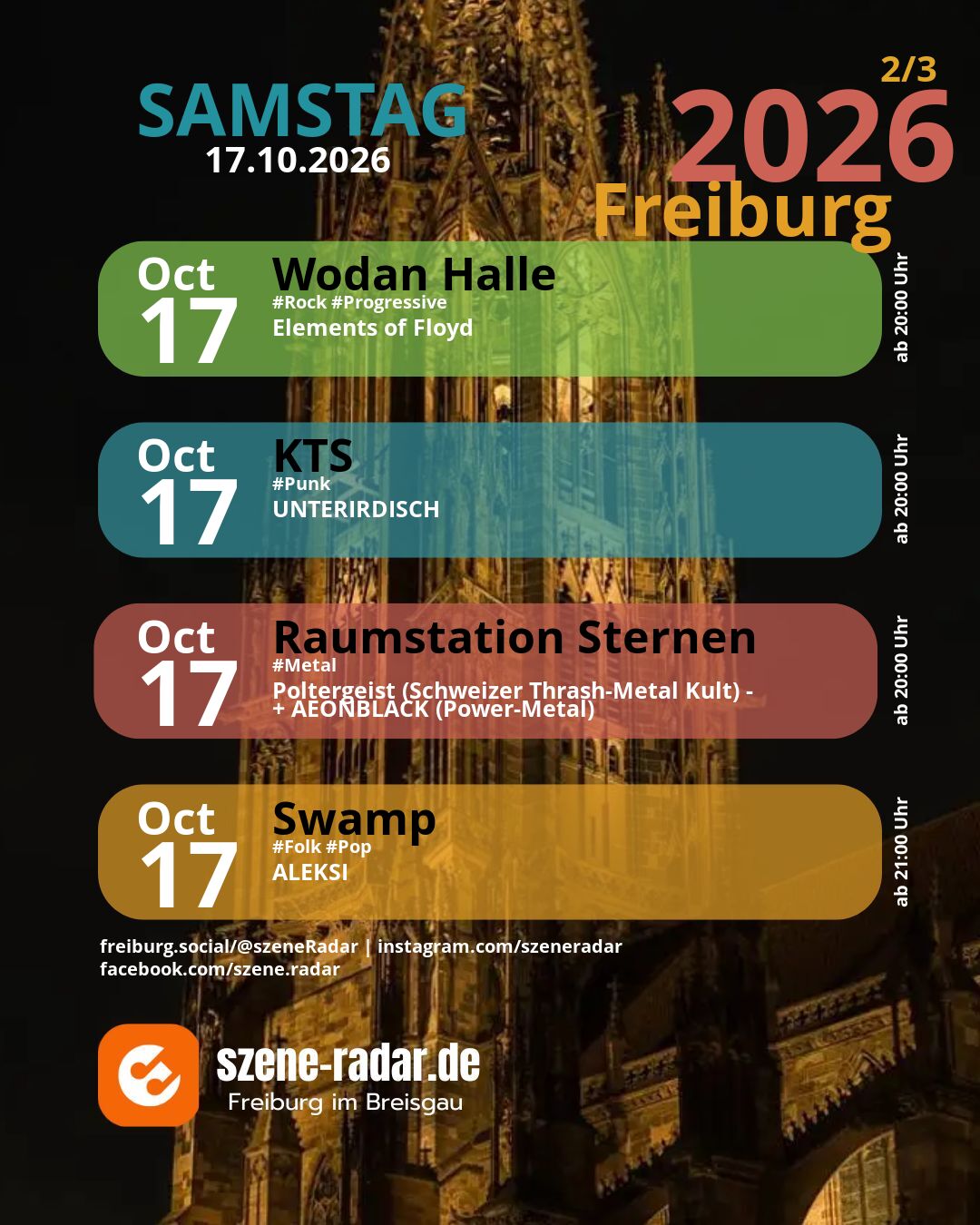 szene-Radar Social Media