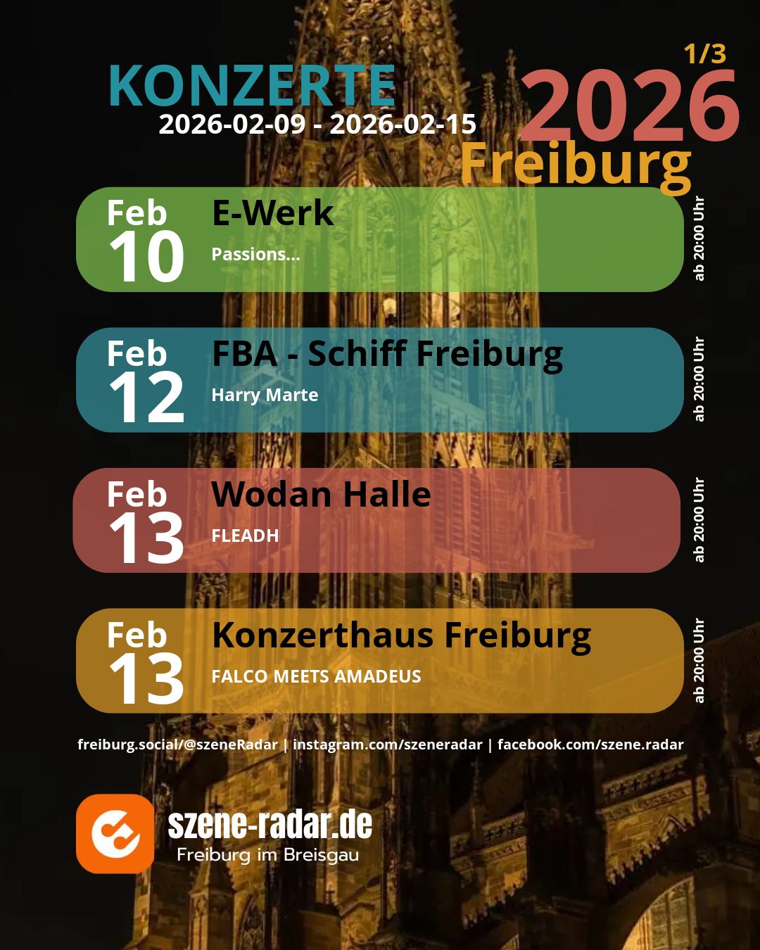 szene-Radar Social Media - 15.02.2026