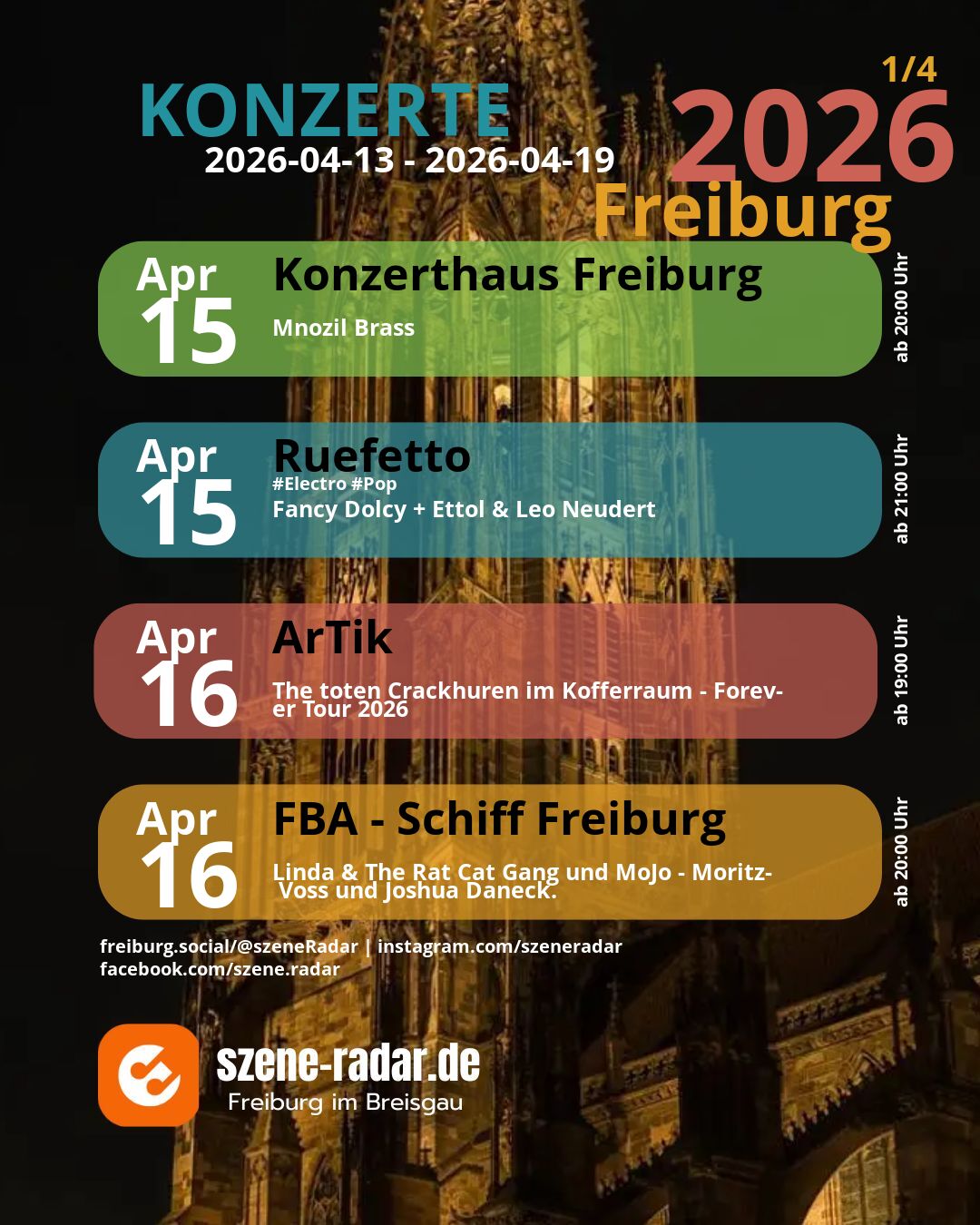 szene-Radar Social Media - 19.04.2026