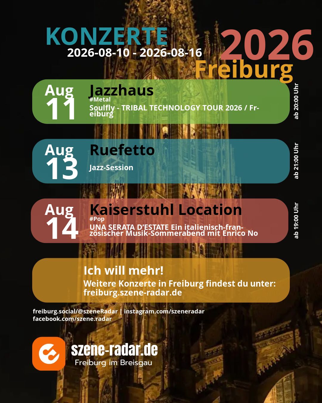 szene-Radar Social Media