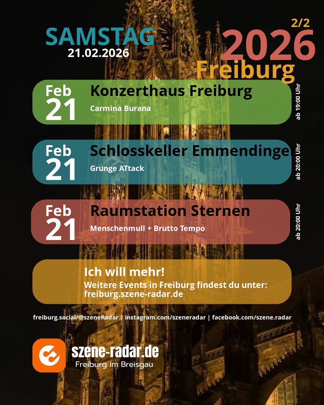 szene-Radar Social Media