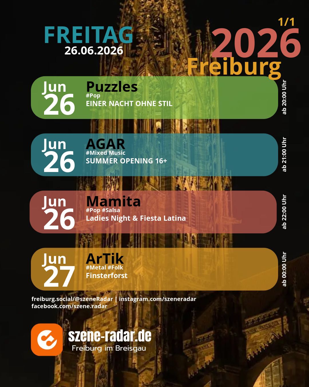 szene-Radar Social Media