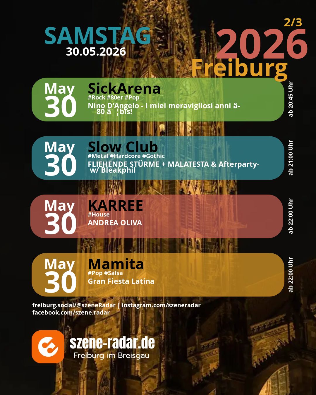 szene-Radar Social Media
